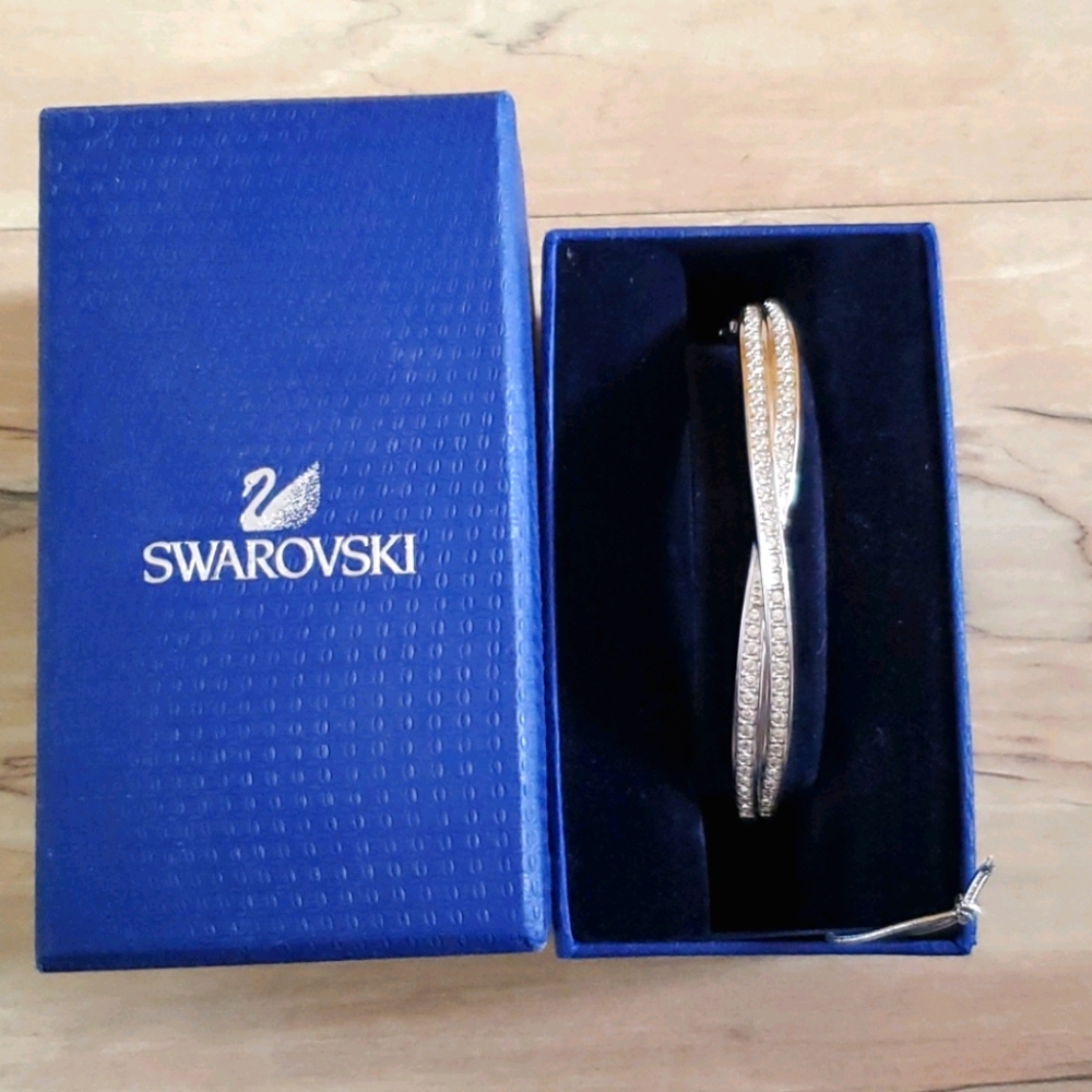 Swarovski silver and crystal bangle